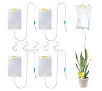 Plants Automatic Watering Drip Irrigation Bags, 5 Pieces 3L Potted Plants Holiday Watering, Automatic Drip Irrigation Systems, Plastic Watering Device, for Plants Watering Daily