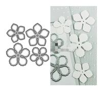 Plants Die Cuts for Card Making, Splicing Five Petal Flowers Metal Cutting Dies for Paper Scrapbooking, DIY Stencils for Album Party Wedding Festivals Decoration
