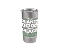 Plants Dogs and Peace Dad Edition Lover Vibes Stainless Steel Insulated Tumbler
