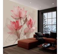 Plants Flowers Geometric Murals Wallpaper 300 x 210 cm, Large Wall Stickers Scandinavian Wall Mural for Living Room Teen Kids Bedroom Playroom Home Decoration Wallpaper