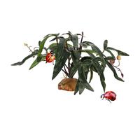 Plants for Reptiles, Realistic Aquatic Decoration - Artificial Leaves for Bearded Dragon - for Gecko Habitat Chameleon Frog Turtle Betta Amphibians