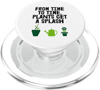 Plants Get A Splash Fun Gardener Hobby PopSockets PopGrip for MagSafe
