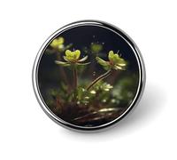 Plants Growing in The Ground Lapel Pin Durable Metal Round Brooch Pins Lightweight & Elegant Badge for Shirts, Jackets, Backpack & Gifts