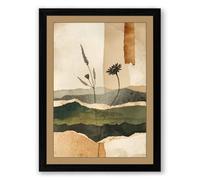 Plants in Strata Botanical Framed Wall Art Print A3 (42×29.7cm) Black, Wall Decor for Living Room, Bedroom, Office & Home, Ready to Hang, Art Gift