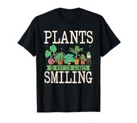 Plants is Why I Am Always Smiling Houseplant Plant Lover T-Shirt