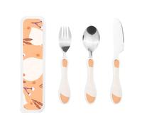 Plants,Leaf Gourd-Handle Cutlery Set â€“ Elegant 3-Piece Knife, Fork & Spoon Trio with Premium Pp Plastic Handles & 430 Stainless Steel Heads â€“ Perfect for Christmas, Parties, Picnics & Gifting