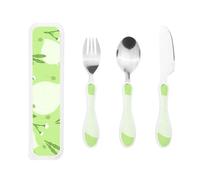 Plants,Leaf Gourd-Handle Cutlery Set â€“ Elegant 3-Piece Knife, Fork & Spoon Trio with Premium Pp Plastic Handles & 430 Stainless Steel Heads â€“ Perfect for Christmas, Parties, Picnics & Gifting