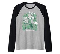 Plants Not People Introvert Goth Gardener Skeleton Halloween Raglan Baseball Tee