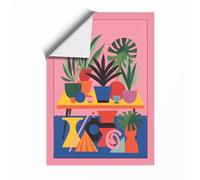Plants on Shelves Botanical Unframed Wall Art Print A1 (84.1×59.4cm), Wall Decor for Living Room, Bedroom, Office & Home, Art Gift