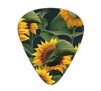 Plants Theme Sunflower Exceptional Guitar Pick – Single-Side Full-Print, Abs Material Plectrum – Diverse Thickness For Varied Music Experience – Ideal For Guitars And Ukuleles,Guitar Pick,