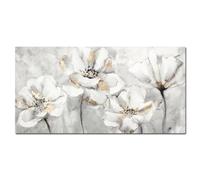 Plants Tree and White Flower Poster Prints Landscape Canva Painting Nordic Wall Art for Office Room Cuadros Decor Picture 75x150cm Frameless