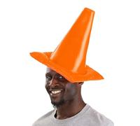 Plants Vs. Zombies Conehead Zombie Costume Hat with 3D Cone Design, Officially Licensed, Orange, One size
