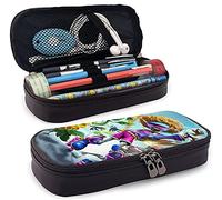Plants Vs. Zombies Leather Pencil Case, Pen Case, Pencil Pouch with Durable Zipper Pencil Bag, for Boys Girls Case Office Work