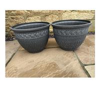 Plants2Gardens Stone Latimer Planter Pair LIGHT