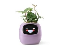 PLANTSIO Smart pet Planter Robot Guidance on Plant Care with Emojis, Adorable Plant Companion with Rich Gesture Interaction, Neat Desk Setup Gift (Purple)