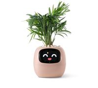 PLANTSIO Smart pet Planter Robot Guidance on Plant Care with Emojis, Adorable Plant Companion with Rich Gesture Interaction, Neat Desk Setup Gift (Rose)