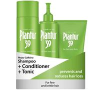Plantur 39 Caffeine Shampoo Conditioner and Tonic Prevents and Reduces Hair Loss | For Fine Brittle Hair | Unique Galenic Formula Supports Hair Growth | 250ml Shampoo | 150ml Conditioner | 200ml Tonic