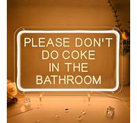 Planzo LED-Neonschild mit Aufschrift "Please Don't Do Coke In The Bathroom", USB, Schlafzimmer, Badezimmer, Spielzimmer, Bar, Store, Wanddekoration, Schild, 40x25 cm, 5 V für den Innenbereich