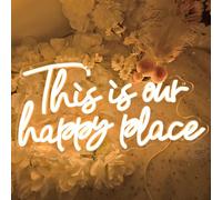 Planzo This is Our Happy Place LED Neon Sign Light Bedroom Home Wall Decor