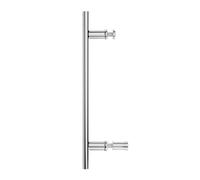 PLAOEGCN Stainless Steel Shower Glass Door Handle Double Sided Push-Pull Replacement Handle for Bathroom Indoor Outdoor(OneColor,Hole Distance -440mm)