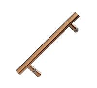 PLAOEGCN Stainless Steel Shower Glass Door Handle Double Sided Push-Pull Replacement Handle for Bathroom Indoor Outdoor(Bruin,Hole Distance -440mm)