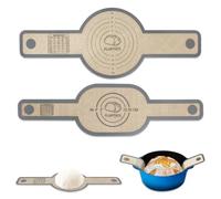 PLAPITATE Silicone Bread Sling Dutch Oven Liner, Non-Stick & Easy Clean Reusable Oval and Round Silicone Bread Baking Mat with Long Handles, Easy to Transfer Sourdough Bread - 2 Gray Set