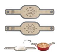 PLAPITATE Silicone & Fiberglass Oval Baking Mat, Non-Stick & Easy Clean Reusable Silicone Bread Sling with Long Handles, Ideal for Sourdough Bread, Cookies, Macarons & More - 2 Gray Set
