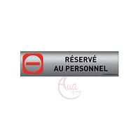 Plaque de porte aluminium brossé imprimé -Dimensions 200 x 50 mm - Double face adhésif au dos - Impression UV directement sur l'aluminium (Pas de contre collage) (réservé au personnel)