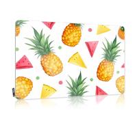 Plaque Distressed Cute Bathroom Decor Home Decor - Summer Fruits: Pineapples And Watermelon Slices Soft Bath Rustic Style Artwork For Beach(30X40CM)