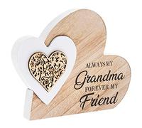 Plaque | Double Heart Always My Grandma | 1 Piece - 15x2x12 cm