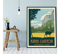 Plaque Kings Canyon National Park Sierra Nevada Mountains Pathway And Hikers Valley Vintage Hanging Iron Painting Retro Tin Sign Plaque For Garden Office Outdoor 30X20Cm