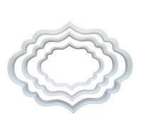 Plaque Mirror Frame Vintage Shape Cookie Cutter Dough Biscuit Fondant Sharp Stencil Name Prize Award (Medium)