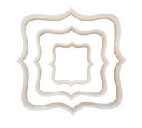 Plaque Mirror Tablet Brooch Shape Cookie Cutter Dough Biscuit Pastry Sharp Name Plate Prize Frame (Large)