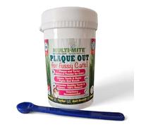 PLAQUE OUT for FUSSY CATS! 100G Plaque Off and Tartar Removal 100% Natural Organic Solution to Oral Hygiene Problems including Plaque, Tartar and Bad Breath - Multi-Mite (100g - Pack of 1)