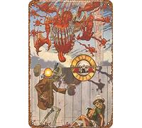 Plaque Tin Novelty Wall Sign Retro House Plaque For Kitchen Restaurant Bar Pub 20x30 cm Music N' Roses Appetite For Destruction