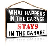 Plaque What Happens In The Garage Stays In The Garage, For Funky Room