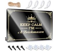 Plaques Back Yard Decorations Wall Art - Keep Calm I'm A Brickmason Waterproof Preppy Retro Style Decoration For Rooms(20X30CM)