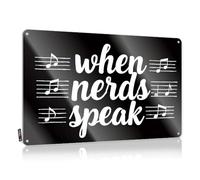Plaques Cottage Custom Tin Sign, Soft Area Fade Resistant When Nerds Speak. For Home Kitchen | Pretty Vintage Decor For Man Cave Party(30X40CM)