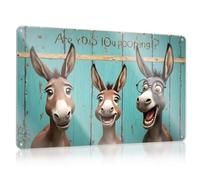 Plaques Funny Donkey Are You Pooping, Hanging For Window, Gothic Style | No Trespassing No Soliciting Signs, Mounted, Basement, Ring Doorbell No Soliciting Sign, Table Decor For Party(30X40CM)