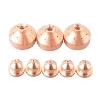Plasma 600 Cutting Torch Replacement Parts - 5x 120826 Nozzle + 3x 120828 Drag Shield Cap, Copper, for PMX 600 Handheld Torch