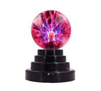 Plasma Ball Lamp, Globe Static Lamp Touch Sensitive Magic Ball, Creative Night Light Decoration for Office Desk, Bedroom, Magic Light for Boys Girls Party Birthday School - 3 inch
