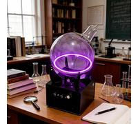 Plasma Ball with Toroidal Circuit - 16 cm Xenon Glass Sphere for Party Decoration and Science Experiments | DIY Plasma Exciter | Unique Home Decor