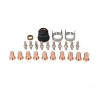 Plasma Consumables Kit for PT-60, for IPT-60 & JASIC PRO 45 Torches - 24-Piece Set Includes Electrodes (1.0mm), Nozzle Tips, Shield