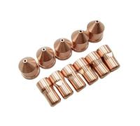 Plasma Cutter Accessories 5pcs Electrode and 5pcs Nozzle 40-120A Air Cooled No HF Plasma Consumables IPX102 IPXM102 Manual Torch Machine Cutting Torch(1.4mm 80-90A)