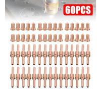 Plasma Cutter Electrode and Nozzle Kit 60 Pcs for PT-31 for LG-40 Cutting Torch, Red Copper Consumables with 40A Rated Current, 12 mm Max Cutting Thickness