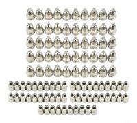 Plasma Cutter Electrode and Nozzle Set for Torch, Compatible with CUT-70/80/100/120 Machines, 0.5mm Tip, 80A, Oxygen- Copper with Hafnium, 50PCS Each(1.7mm)