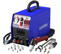 Plasma Cutter Pilot Arc 55A Non-touch Plasma Cutter machine PLC55P Dual Voltage 110V 220V Upgrade DC Inverter IGBT Plasma Cuttering Equipment Digital Display 1/2 Inch Clean Cut