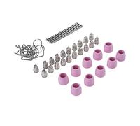 Plasma Cutter Torch Consumables Set, Stainless Steel, for AG60 - Durable Electrodes Nozzles, Protection Cups, Easy Replacement for Welding Equipment