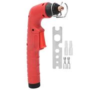 Plasma Cutter Torch Head Metal Rubber Handle Durable Cutting Tool for Trafimet Ergocut S45 Plasma Cutting Machine Red 20cm 5mm Cutting Thickness