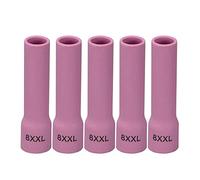 Plasma Cutting TIG Gas Lens Alumina Nozzle Ceramic Cups Extra Long 53N61SXXL 8XXL 12.5mm for PTA DB SR WP 9 17 18 20 25 26 TIG Welding Torch Pack of 5